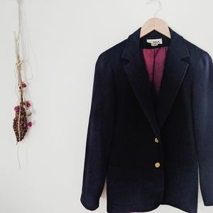 Vintage HDA navy blue wool blazer size 13
